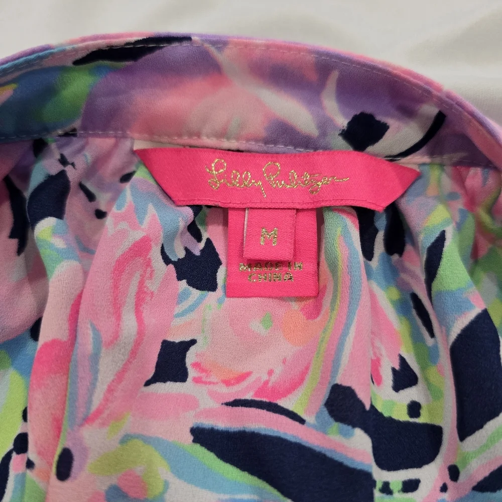 Lilly Pulitzer Tropical V-Neck Blouse - Picture 6 of 6